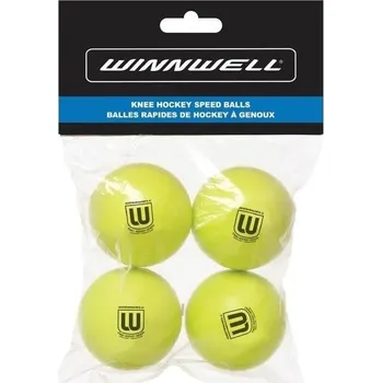 Hokejbalový míček Winnwell Balónek Speed žluté (4pack), žlutá