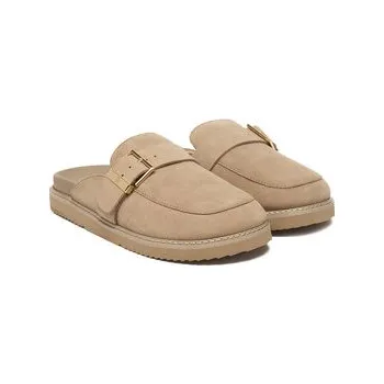 Dámské pantofle Nazouváky Tommy Hilfiger Th Buckle Fur Suede Mule FW0FW09083 Béžová 37