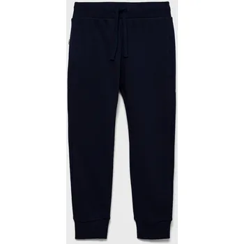 Chlapecké kalhoty Dětské bavlněné tepláky United Colors of Benetton 3J68CF01P.G.NOS námořnická modř 59X, vel. 160