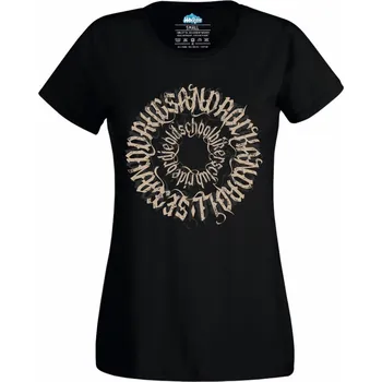 Dámské tričko Dámské tričko Rocková Mandala Sex, Drugs and Rock'n'Roll (Velikost: XS, Barva: Černá)
