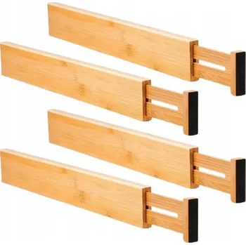 Příborník do zásuvky ORGANIZER PRZEGRÓDKA ODDĚLOVAČ DO ZÁSUVKY SKŘÍNĚ 4KS MAX 56cm