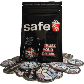 Diagnostický test Drink Spiking Test – samolepka odhalující GHB, KET a FLZ v drinku