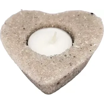 Svícen Křišťál svícen na čajovou svíčku ve tvaru srdce