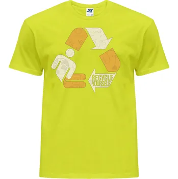 Pánské tričko panske_levne_tricko_potisk_recykluj_sebe Barva: Pistachio - pistáciová, velikost: XS