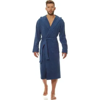 Pánský župan s kapucí LandL 2104 modrá 4XL