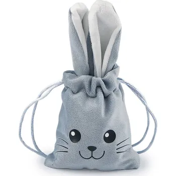 Dárkový pytlík zajíček 9x16 cm sametový