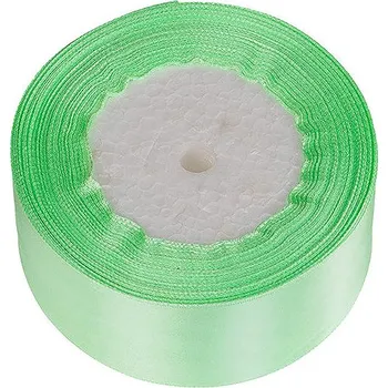 Vánoční dekorace BELLATEX saténová 40mm / 22.5m světle zelená