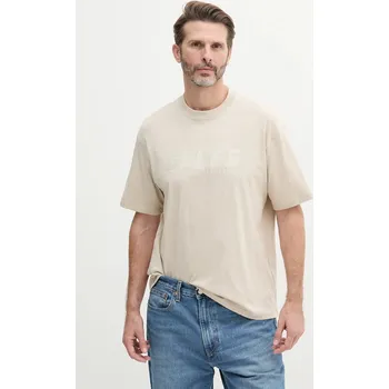 Dámské tričko Bavlněné tričko Guess SURON béžová barva, s aplikací, Z5RI10 I3Z14 Z5RI10.I3Z14 80X, vel. S