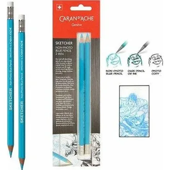 Výtvarné potřeby Caran D'ache Skicovací tužka Sketcher Non-photo modrá 2ks