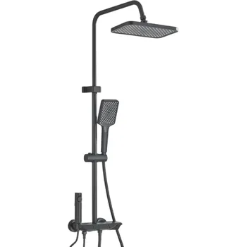 Sprchová hlavice Sprchová baterie s dešťovou hlavicí a ruční sprchou Bidetová sprcha na studenou a horkou vodu Koupelnový systém s vysokotlakým sprchovým setem černá