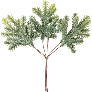 Vánoční dekorace 6 ks Umělé rostliny listy kaktusu Zelené plastové dekorace do interiéru Vánoční ozdoby Domácí výzdoba Realistické umělé listy