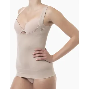 Dámske stahovací bezešvá tílko bez košíčků – tvarující shapewear s push-up efektem FC 606/tělova Velikost: XL