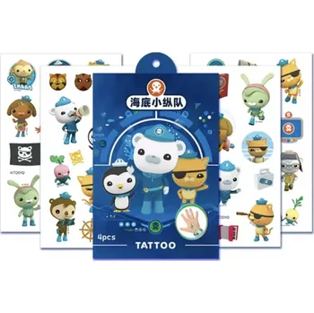 Odstranitelné tetování Dětské dočasné tetování - POHÁDKA OKTONAUTI - 4 ks (Značka: TAKARA TOMY)
