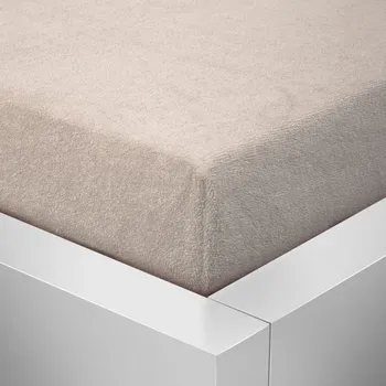 Prostěradlo Froté prostěradlo 200x220 / 25cm - béžové