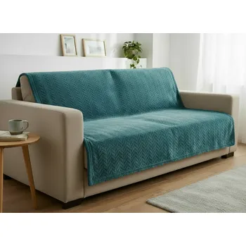 Přehoz na lůžko Přehoz na sedačku - pohovku - deka SOFIA 220x200 cm tyrkysová Mybesthome