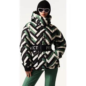 PERFECT MOMENT CORTINA SKI PARKA WAFFLE PRINT - GREEN Velikost: M