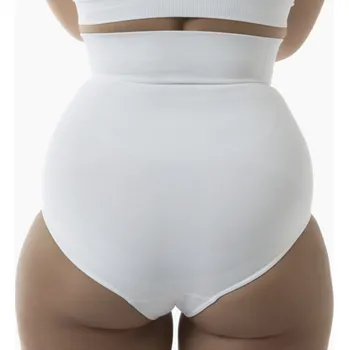 Stahovací kalhotky Farmacell Vysoké stahovací kalhotky s push-up efektem a vláknem ze stříbra FC 601B ivory Velikost: L/XL | Ivory