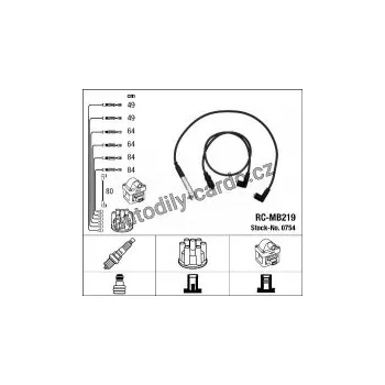 Zapalovací kabel Sada kabelů pro zapalování NGK RC-MB219 - MERCEDES-BENZ