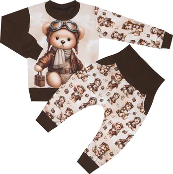 Tepláková souprava - Medvídci - Medvídek s kufříkem (bez kapuce) Velikost: 128