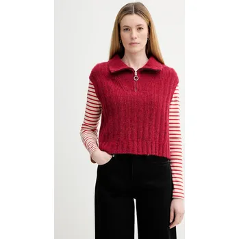 Dámská vesta Vesta s přídavkem vlny Marc O'Polo červená barva, 5000007565 33X, vel. S