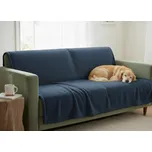 Přehoz na sedačku - pohovku - deka KARIN modrá 170x210 cm, 220x200 cm Mybesthome Rozměr: 170x210 cm