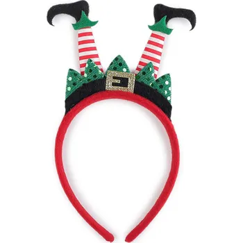 Karnevalový doplněk Čelenka do vlasů vánoční / párty, barva 2 zelená