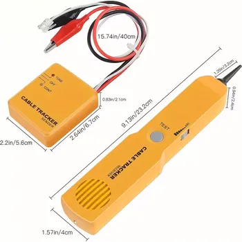 Tester kabelu Lokalizátor a tester kabelů s tónovou sondou RJ11 v pouzdře