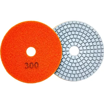 Brusný kotouč Sada 10× diamantových lešticích kotoučů 80 mm na dlažbu a kámen, se suchým zipem, zrnitost 300