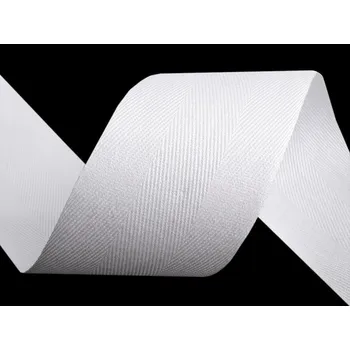 Keprovka - tkaloun šíře 50 mm, střední, 1101 bílá