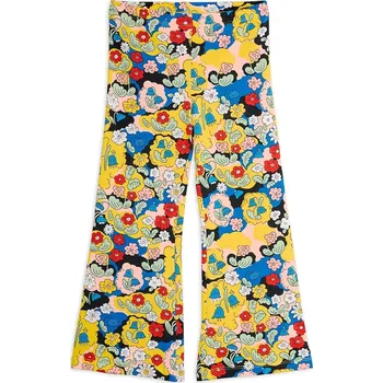 Chlapecké oblečení Dětské bavlněné tepláky Mini Rodini Flowers 2563010200 žlutá 17X, vel. 140-146