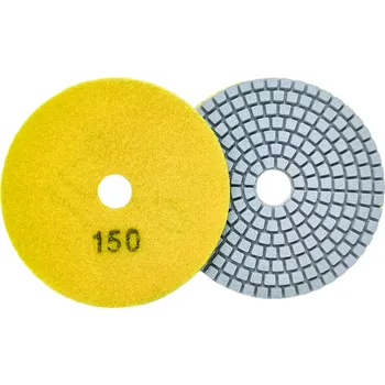 Brusný kotouč Sada 10 diamantových lešticích kotoučů 80 mm na kámen a dlažbu, suché i mokré leštění, suchý zip, zrnitost 150