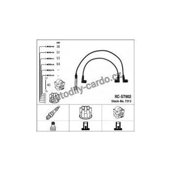 Zapalovací kabel Sada kabelů pro zapalování NGK RC-ST902 - SEAT, ŠKODA, VW