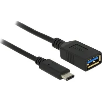 Datový kabel Delock adaptér SuperSpeed USB (USB 3.1, Gen 1) USB Type-C™ samec > USB Type A samice 15 cm černý 65634