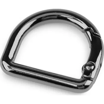 Karabina polokroužek průvlek 19 mm, barva 2 nikl černý