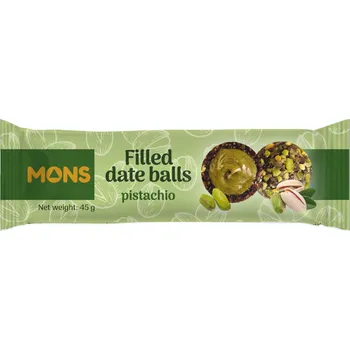 Plněné datlové kuličky s pistáciemi - VEGAN - Mons 45g