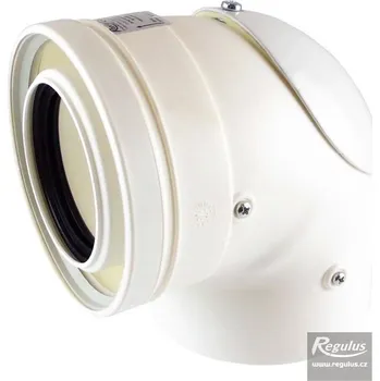 Kouřovod odkouření Regulus - koleno s kontrolním otvorem, 80/125 PP/PP (17008)