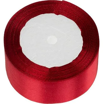 Vánoční dekorace BELLATEX saténová 40mm / 22.5m tmavě červená