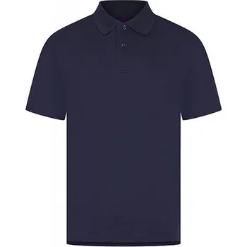 Pánské tričko Henbury Pánská polokošile Coolplus z piké úpletu Barva: modrá oxofordská, Velikost: 4XL W475