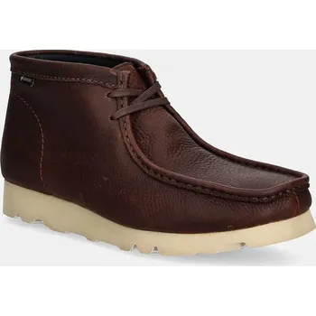 Pánské polobotky Kožené polobotky Clarks Originals Wallabee Boot Gore-Tex pánské, hnědá barva, 26177730, 44.5, 88X