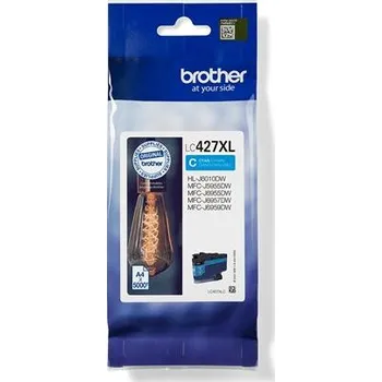 Brother LC-427XLC (inkoust cyan, 5000 str., ISO / IEC 24711)