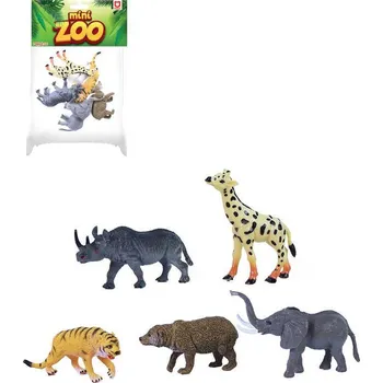 Figurka Zvířata divoká Safari 8-10cm plastové figurky zvířátka set 5ks v sáčku