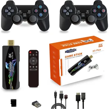 Herní konzole Retro konzole HDMI Game Stick X3 Plus 8K (Dual System)
