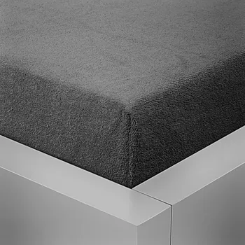 Prostěradlo Froté prostěradlo 160x200 / 25cm - tmavě šedé