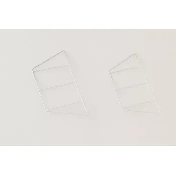 Věšák Konzole na závěsné police Beldfast 2ks, 25,5 × 1,2 × 63 cm, Bílá barva