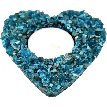 Svícen Apatit svícen na čajovou svíčku ve tvaru srdce (9 x 8 x 3 cm)