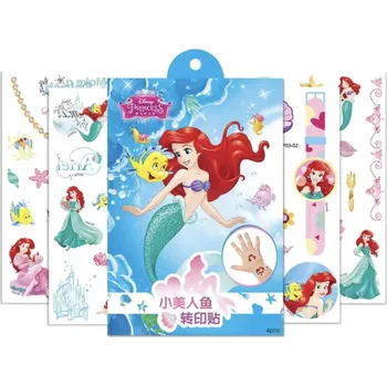 Odstranitelné tetování Dětské dočasné tetování - DISNEY PRINCEZNY - ARIEL MALÁ MOŘSKÁ VÍLA - 4 ks (Značka: TAKARA TOMY)
