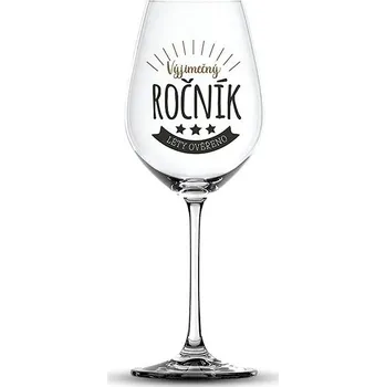 Sklenice Nekupto Vtipná sklenice na víno s potiskem Výjimečný ročník