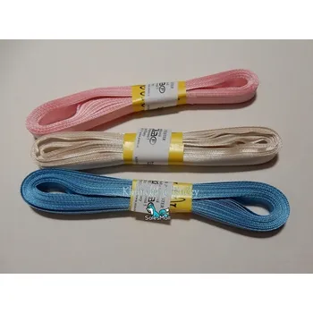 Stuha Saténová stuha jednolící 6 mm - modrá