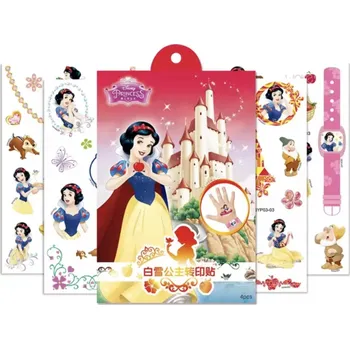 Odstranitelné tetování Dětské dočasné tetování - DISNEY PRINCEZNY - SNĚHURKA - 4 ks (Značka: TAKARA TOMY)