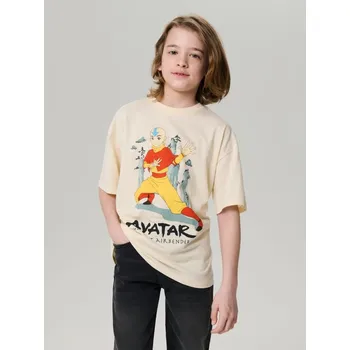 Dívčí tričko Sinsay - Tričko Avatar: The Last Airbender - krémová - 811DM-01X - 811DM-01X-164